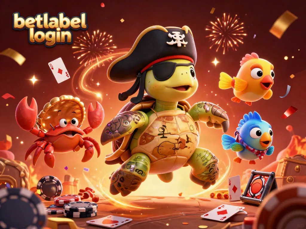 Join the fun at BetLabel with this vibrant casino-themed illustration showcasing the betlabel login scene.
